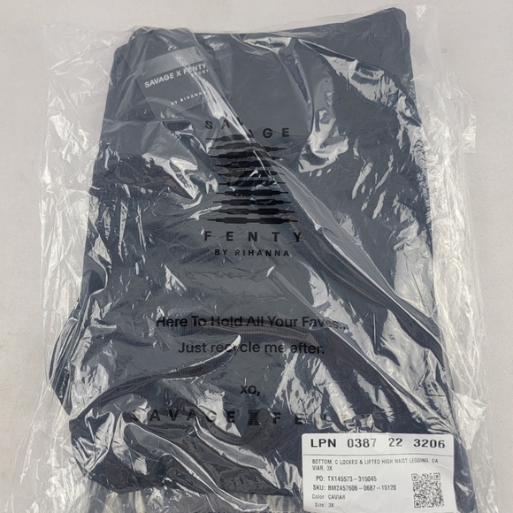 NWT Savage X Fenty Locked & Lifted High-Waist Legging in caviar Size 3X - Picture 4 of 6